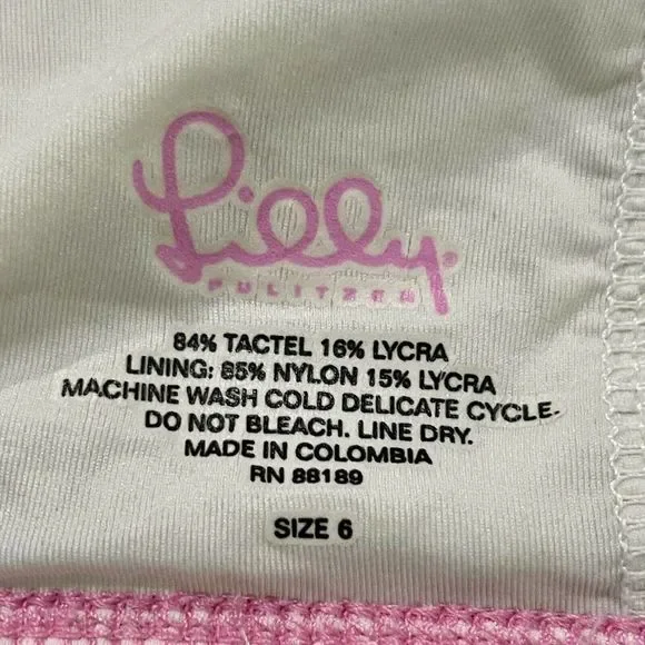 lilly pulitzer swim top size 6 Pink Floral Bikini - Picture 2 of 6